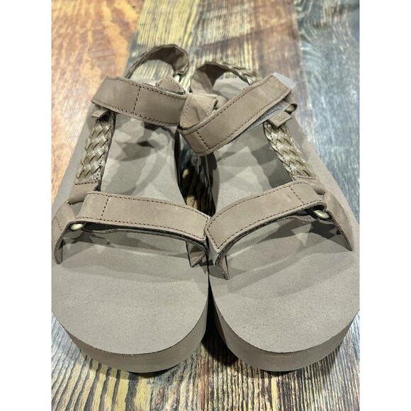 Tevas Universal Flatform Interweave Sandal Brown Boho Chi Whimsy Size 9 Beach - Picture 2 of 7